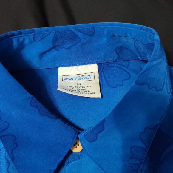 Outfitters SurfSoul Mens Button Up Multicolor Size M Polyester Short Sleeve - Picture 5 of 12